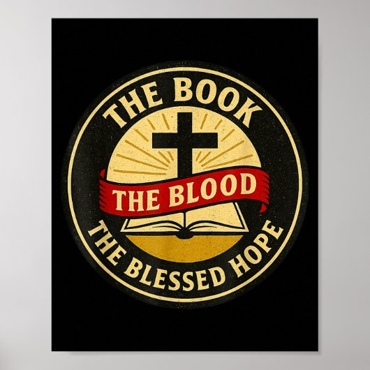 Das Buch, Blut Und Gesegnete Hoffnung, Kjv Poster (Vorne)
