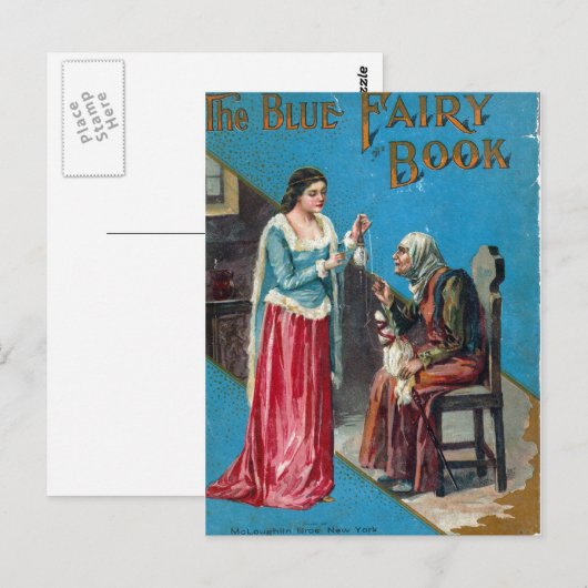 Das Buch der blauen Märchen Postkarte (Vorne/Hinten)