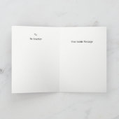 Das Buch des Kindes wirft eine Überraschung auf. F Dankeskarte (Innenseite)