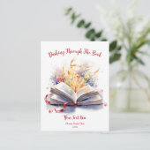 Das Buch durchblättern Postkarte (Stehend Vorderseite)