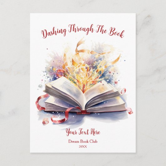 Das Buch durchblättern Postkarte (Vorderseite)