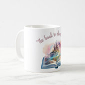 Das Buch ist immer besser Kaffeetasse (Vorderseite Links)
