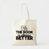Das Buch ist immer besser lesend Sprichwort Tragetasche (Vorne)