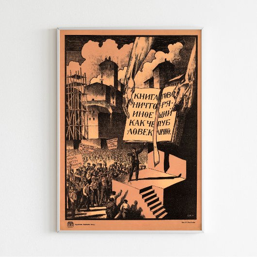 "Das Buch ist nichts mehr. Poster der sowjetischen