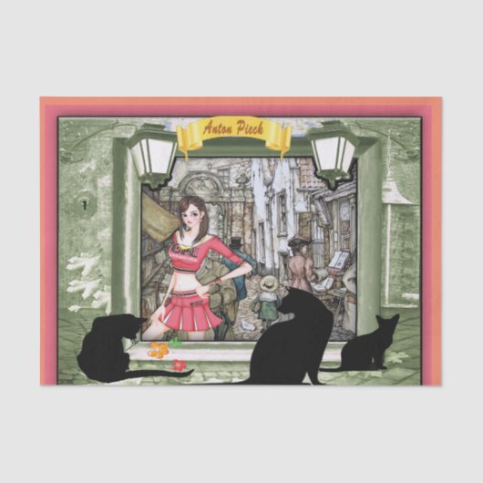 Das Buch steht ohne Flamme Seidenpapier (Vorderseite)