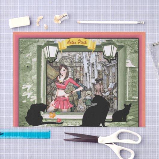 Das Buch steht ohne Flamme Seidenpapier (Handwerk)