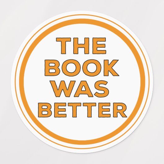 Das Buch war besser Etiketten (Design 2)