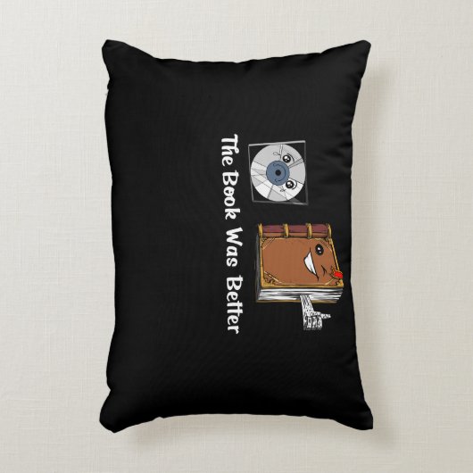 Das Buch war besser lesbar Dekokissen (Vorderseite(Vertikal))