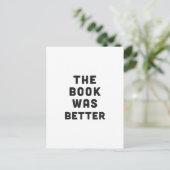 Das Buch war besser Postkarte (Stehend Vorderseite)