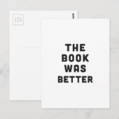 Das Buch war besser Postkarte (Vorne/Hinten)