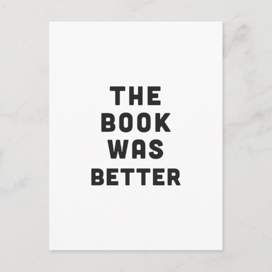 Das Buch war besser Postkarte (Vorderseite)