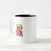 Das Buch war besser Zweifarbige Tasse (Vorderseite Links)