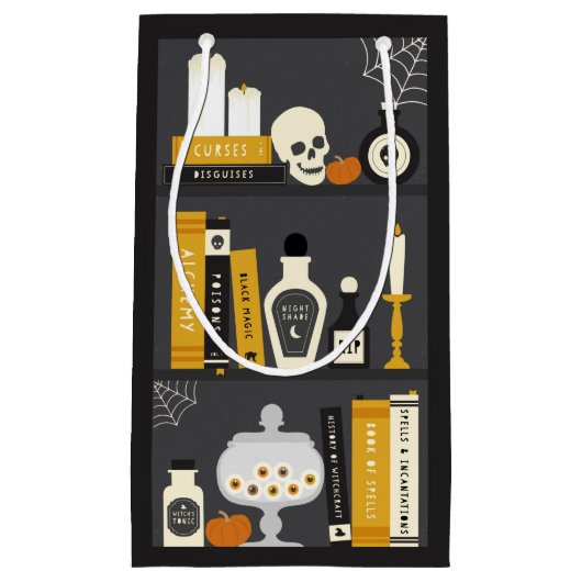 Das Bücherregal-Geschenk-Tasche Halloween-Hexe Kleine Geschenktüte (Vorderseite)