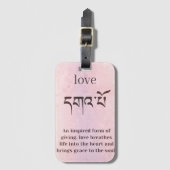 Das Buddha-Symbol der Liebe Gepäckanhänger (Vorderseite Vertikal)