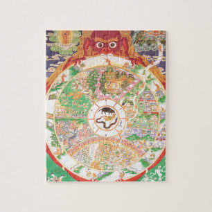 Das buddhistische Rad des Lebens Puzzle