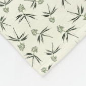 Das Budgen von grünen Branchen auf Creme - nahtlos Fleecedecke (Ecke)