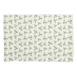 Das Budgen von grünen Branchen auf Creme - nahtlos Kissenbezug