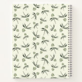 Das Budgen von grünen Branchen auf Creme - nahtlos Notizblock (Rückseite)