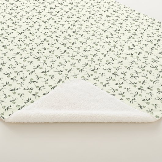 Das Budgen von grünen Branchen auf Creme - nahtlos Sherpadecke (3/4)