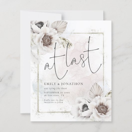 Das Budget bei der letzten QR Florals Wedding Save (Vorderseite)