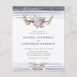 Das Budget für alle in einer Rose und Antlers Wedi