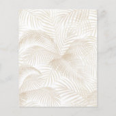 Das Budget für die Babydusche des Mondes Boho Palm (Rückseite)