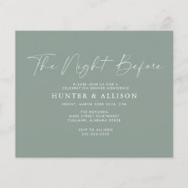 Das Budget für die Nacht vor | Einladung Flyer