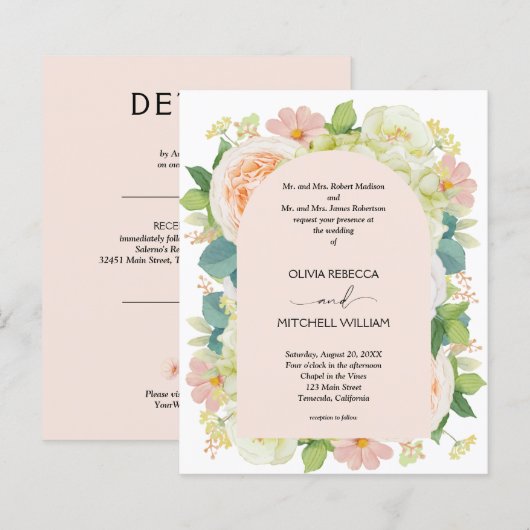 Das Budget für eine Blütenpink-Hochzeit (Vorne/Hinten)