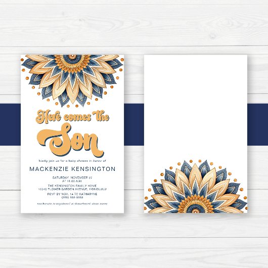 Das Budget hier ist die Son Retro Baby Dusche