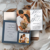 Das Budget Rette unseren Date Dark Blue Foto Hochz