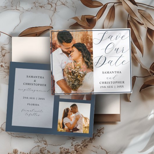 Das Budget Rette unseren Date Dark Blue Foto Hochz