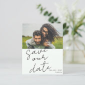 Das Budget Rette unseren Termin Grün Foto Hochzeit (Stehend Vorderseite)