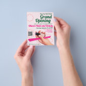 Das Budget Rosa Schönheitssalon Grand Opening Flyer (Gruppe)