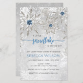 Das Budget Snowflake ist On Way Boy Baby Shower (Vorne/Hinten)