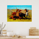 Das Buffalo Hunt Frederic Remington 1890 Poster (Küche)