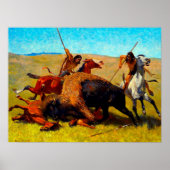 Das Buffalo Hunt Frederic Remington 1890 Poster (Vorne)