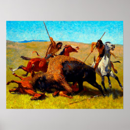 Das Buffalo Hunt Frederic Remington 1890 Poster