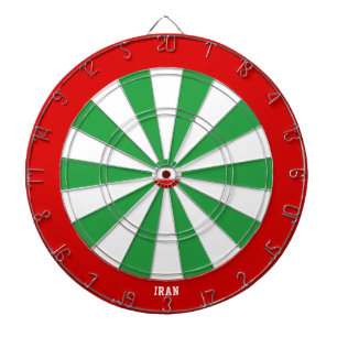 Das Bullseye der iranischen Flagge Dartscheibe