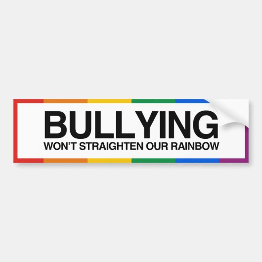 DAS BULLYING WIRD UNSEREN RAINBOW -.png Autoaufkleber (Vorne)