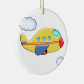 Das bunte Flugzeug des Kindes Keramikornament (Rechts)