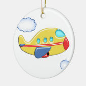 Das bunte Flugzeug des Kindes Keramikornament (Links)