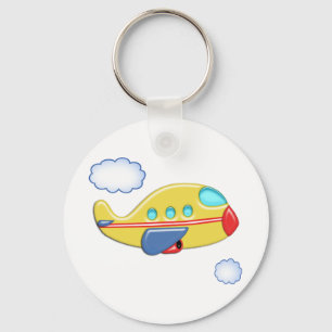 Das bunte Flugzeug des Kindes Schlüsselanhänger