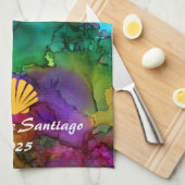 Das bunte Leben ist eine Reise Genießen Sie die Re Geschirrtuch (Viertel Falte)