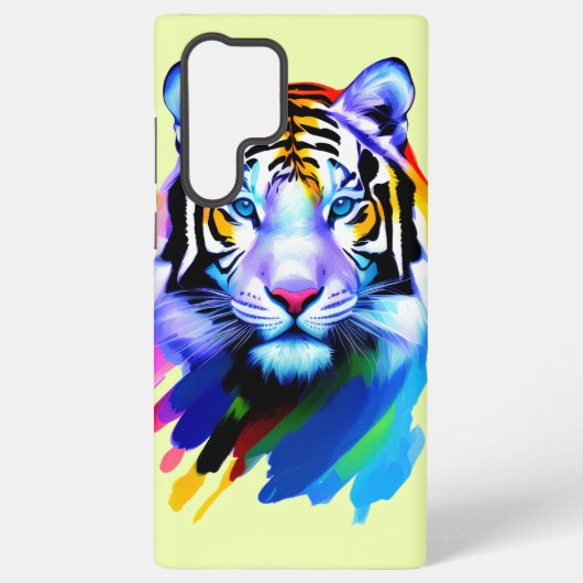 Das bunte Tigergesicht Samsung Galaxy Hülle (Rückseite)