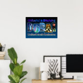 Das bunte und aufregende Dubai Poster (Heimbüro)