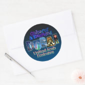 Das bunte und aufregende Dubai Runder Aufkleber (Umschlag)