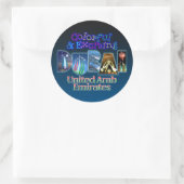 Das bunte und aufregende Dubai Runder Aufkleber (Tasche)