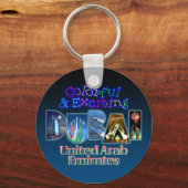 Das bunte und aufregende Dubai Schlüsselanhänger (Vorderseite)