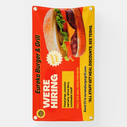 Das Burger Restaurant, das wir jetzt mieten Banner (Vertikal)