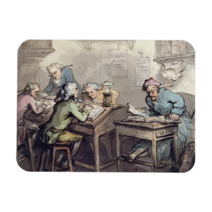 Das Büro eines Kaufmannes, 1789 (Stift u. Tinte Magnet